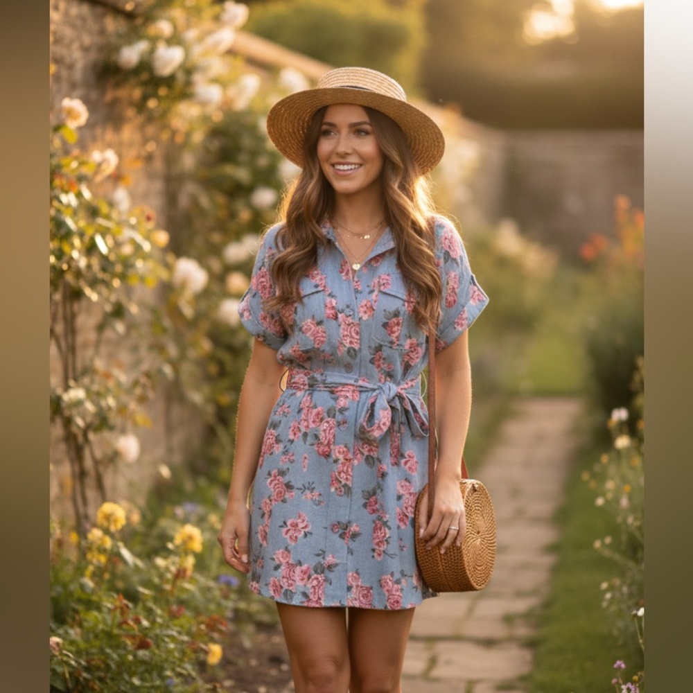 Belted shirt Dress